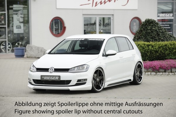 Rieger  predný spoiler -  VW Golf 7 , s additional lateral ribs, plast ABS, 
vrátane- hliniková mriežka,montážne vybavenie, – Obrázok 2