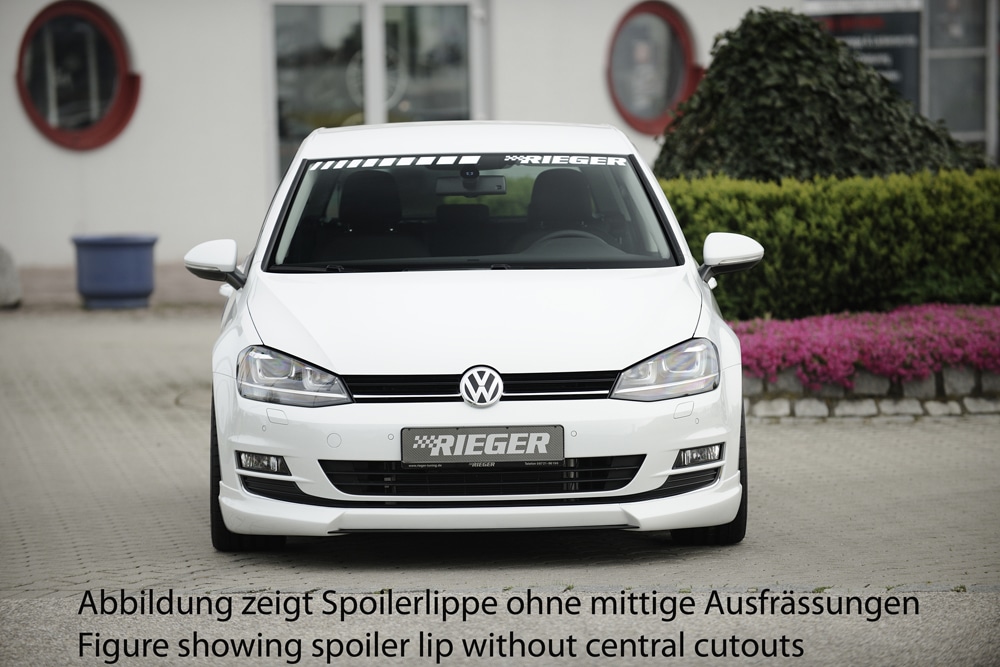 Spoiler Ribs Rieger predný spoiler - VW Golf 7 , s additional lateral ribs, plast ...