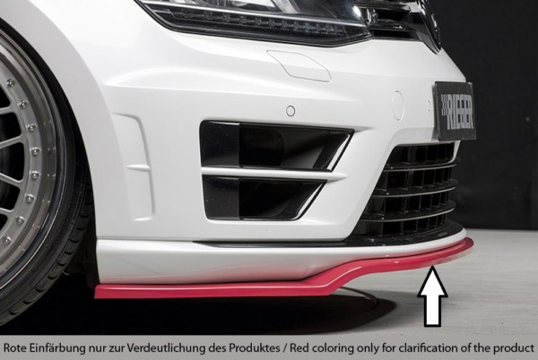 Rieger  spoiler predneho nárazníka -  VW Golf 7 R , plast ABS, Pre vozidlá s R-Line exterier, 
vrátane-montážne vybavenie,