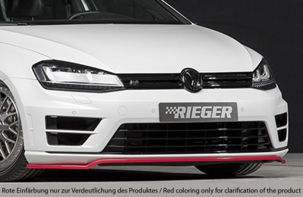 Rieger  spoiler predneho nárazníka -  VW Golf 7 R , plast ABS, Pre vozidlá s R-Line exterier, 
vrátane-montážne vybavenie, – Obrázok 3