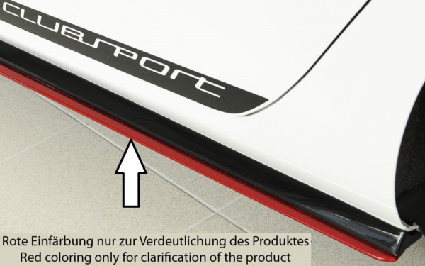 Rieger  bočné difúzory prahov -  VW Golf 7 GTI Clubsport , Ľavá strana, pre originál prahy, plast ABS, 
vrátane-montážne vybavenie, Certifikát