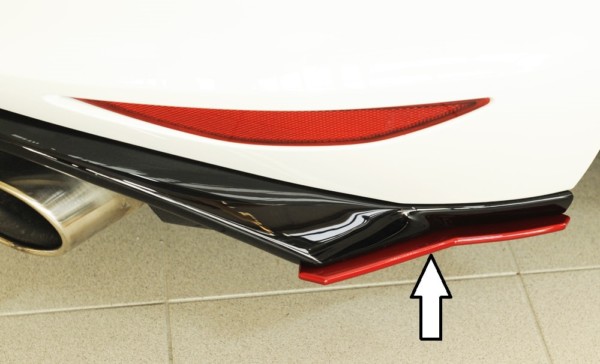 Rieger  bočný difúzor zadného náraznika, Vpravo -  VW Golf 7 GTD , Pravá strana pre Rieger  Vložka zadného nárazíka, plast ABS, 
vrátane-montážne vybavenie, Certifikát