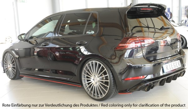Rieger  bočný difúzor zadného náraznika, Vpravo -  VW Golf 7 GTI , Ľavá strana, pre Rieger  Vložka zadného nárazíka, plast ABS, 
vrátane-montážne vybavenie, Certifikát – Obrázok 8