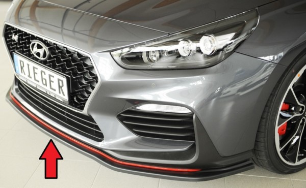 Rieger  splitter -  Hyundai i30 N  (PDE) , pre original  nárazník, plast ABS, 
vrátane-montážne vybavenie,