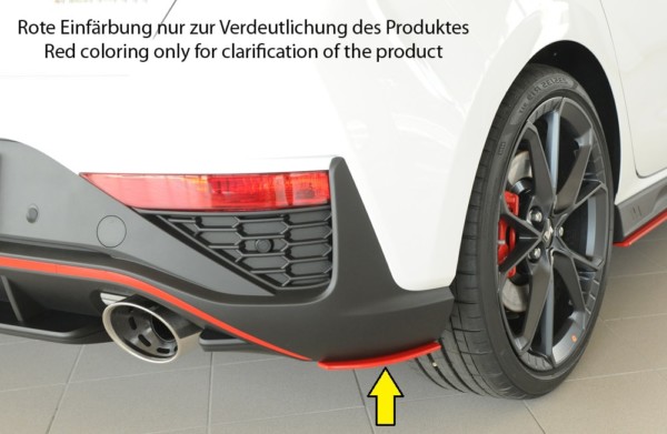Rieger  bočný difúzor zadného náraznika, Vpravo -  Hyundai i30 N  (PDE) , Pravá strana pre orig. Vložka zadného nárazíka, plast ABS, 
vrátane-montážne vybavenie, Certifikát