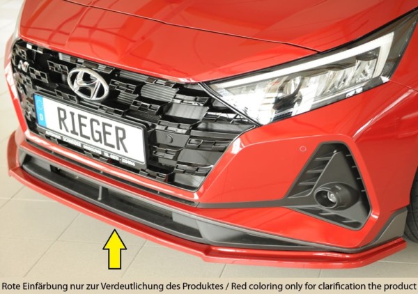 Rieger  splitter -  Hyundai i20 N  (BC3) , pre original  nárazník, plast ABS, 
vrátane-montážne vybavenie,