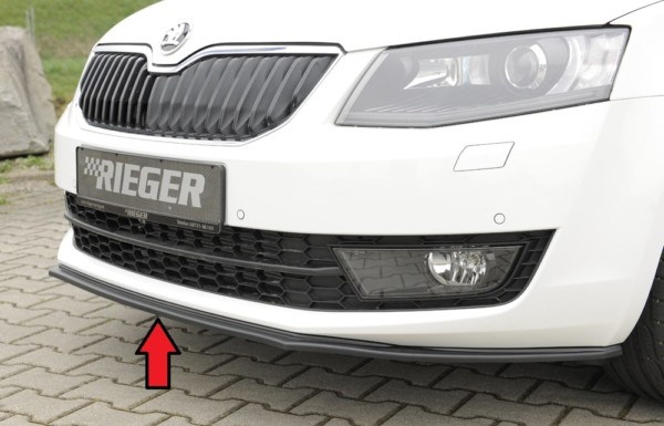 Rieger  spoiler predneho nárazníka -  Skoda Octavia (5E) , pre original  nárazník, plast ABS, 
vrátane-montážne vybavenie,