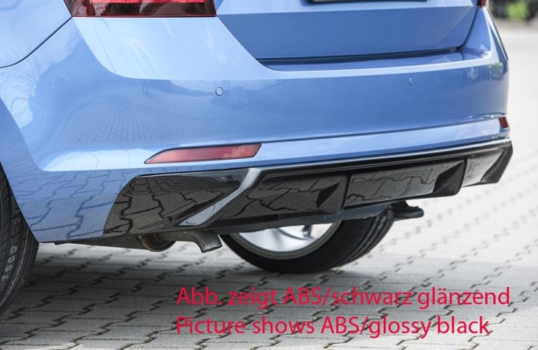 Rieger vložka zadného nárazíka -  Skoda Rapid (NH) , pre orig.. exhaust-system, plast ABS, 
vrátane-montážne vybavenie, Certifikát