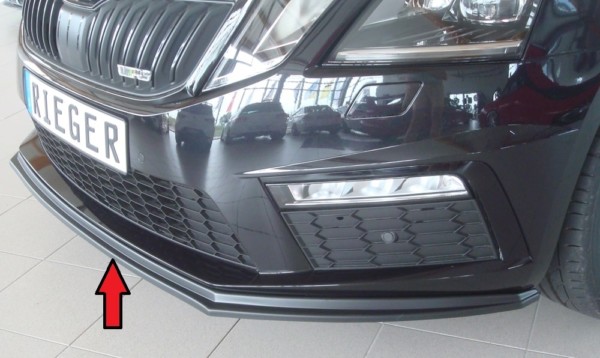 Rieger  spoiler predneho nárazníka -  Skoda Octavia RS (5E) , pre original  nárazník, plast ABS, 
vrátane-montážne vybavenie,
