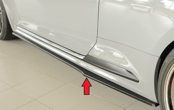 Rieger  bočné difúzory prahov -  Audi RS5 (B9/F5) , Ľavá strana, pre originál prahy, plast ABS,Čierny lesk, 
vrátane-montážne vybavenie, Certifikát