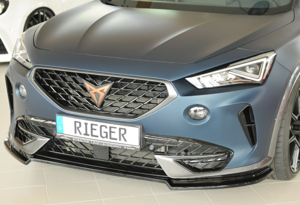 Rieger  spoiler predneho nárazníka -  Cupra prementor (KM) , plast ABS,Čierny lesk, 
vrátane-montážne vybavenie, – Obrázok 5