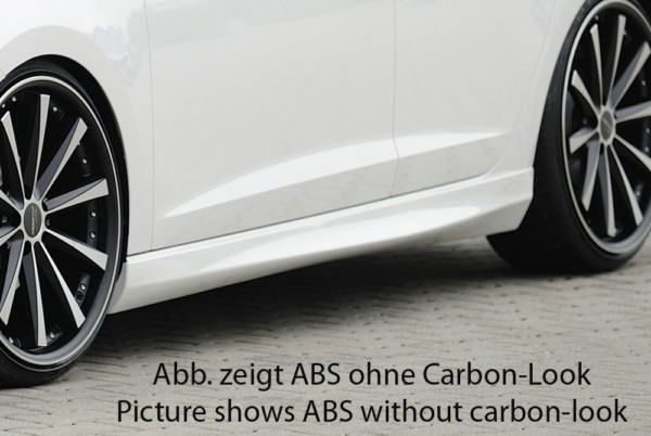Rieger  nádstavce prahov -  VW Golf 7 , Ľavá strana, plast ABS, carbon-look, 
vrátane-montážne vybavenie, Certifikát