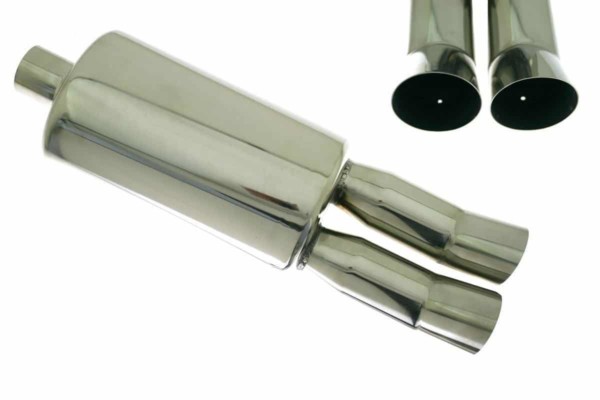 Zadný tlmič výfuku TurboWorks 2x76mm vstup 63.5mm