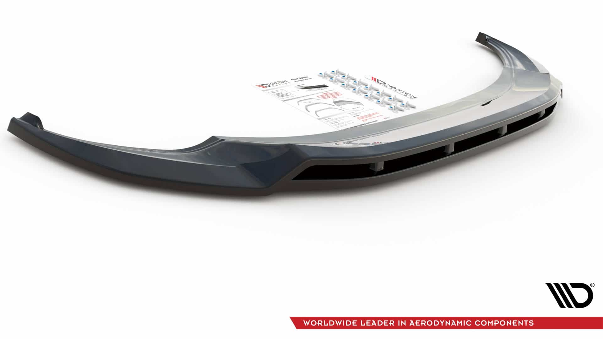 MAXTON DESIGN -Spoiler pod predný náraznik V.1, VOLKSWAGEN TIGUAN R MK2 Facelift, Čierny lesk – Obrázok 4