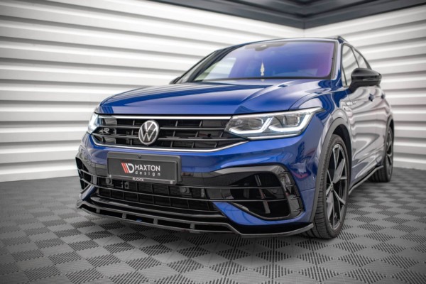 MAXTON DESIGN -Spoiler pod predný náraznik V.1, VOLKSWAGEN TIGUAN R MK2 Facelift, Čierny lesk – Obrázok 2
