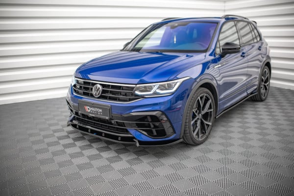 MAXTON DESIGN -Spoiler pod predný náraznik V.2, VOLKSWAGEN TIGUAN R MK2 Facelift,Čierny lesk – Obrázok 2