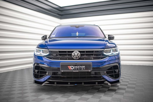 MAXTON DESIGN -Spoiler pod predný náraznik V.2, VOLKSWAGEN TIGUAN R MK2 Facelift,Čierny lesk – Obrázok 3