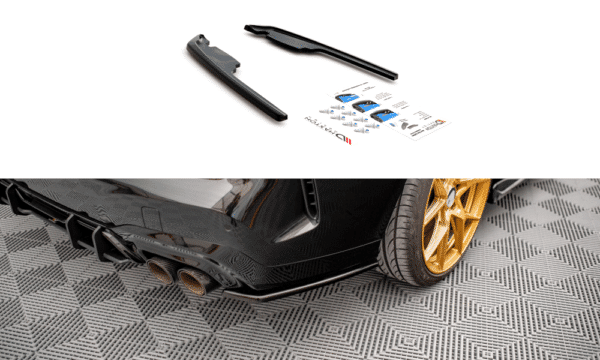 MAXTON DESIGN -Bočné Difúzory zadného nárazníka,vhodné pre BMW M235I GRAN COUPE F44,Čierny lesk