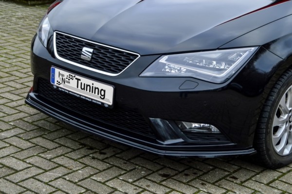 IN-Tuning Spoiler predného nárazníka - Seat Leon 3,  5F (2012-2016), Čierny lesk – Obrázok 3