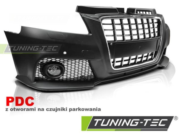Predný nárazník SPORT CHROME BLACK PDC pre  AUDI A3 08-12