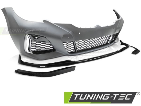 Predný nárazník 340 PERFORMANCE STYLE PDC Čierny lesk pre  BMW G20/G21 19-