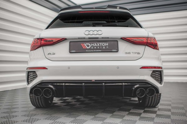 MAXTON DESIGN - Zadný difúzor + Koncovky výfukov, Audi A3 S-Line Sportback 8Y – Obrázok 10