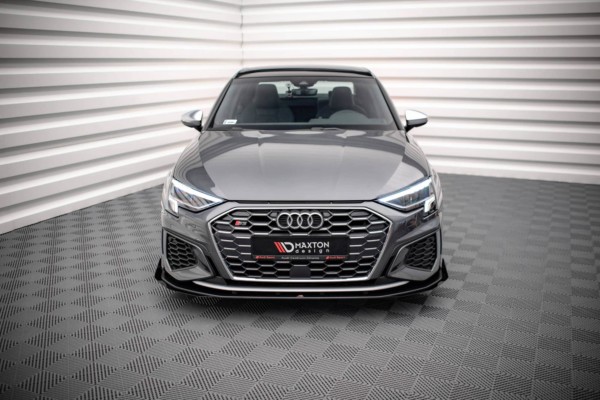 MAXTON DESIGN -Spoiler pod predný náraznik + Čierne lesklé splitre , AUDI S3 / A3 S-LINE 8Y – Obrázok 2