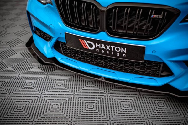 MAXTON DESIGN -Spoiler pod predný nárazník +Čierne lesklé Splitre ,vhodné pre BMW M2 F87 – Obrázok 3