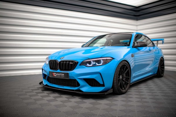MAXTON DESIGN -Spoiler pod predný nárazník +Čierne lesklé Splitre ,vhodné pre BMW M2 F87 – Obrázok 4