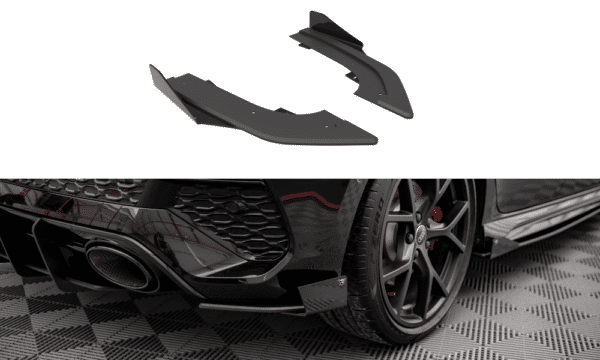 MAXTON DESIGN -Bočné difúzory pod zadný nárazník + Čierne lesklé splitre  ,AUDI RS3 SPORTBACK 8Y (Kópia)