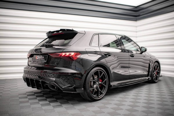 MAXTON DESIGN -Bočné difúzory pod zadný nárazník + Čierne lesklé splitre  ,AUDI RS3 SPORTBACK 8Y (Kópia) – Obrázok 3