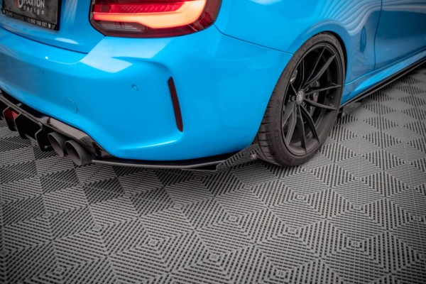 MAXTON DESIGN -Bočné difúzory zadného nárazníka + Čierne lesklé splitre ,vhodné pre BMW M2 F87 – Obrázok 4