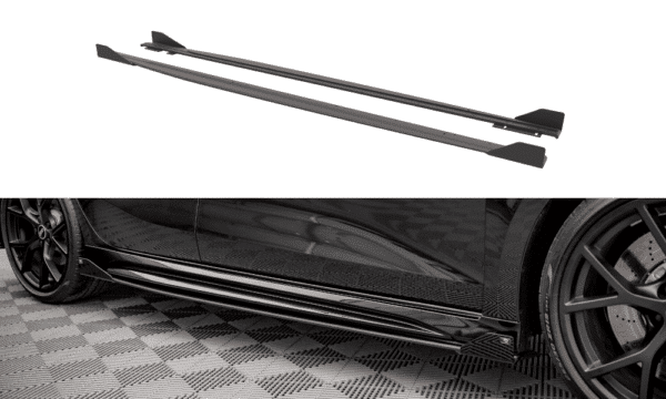 MAXTON DESIGN -Lišty pod bočné prahy +Čierne lesklé splitre ,AUDI RS3 SPORTBACK 8Y