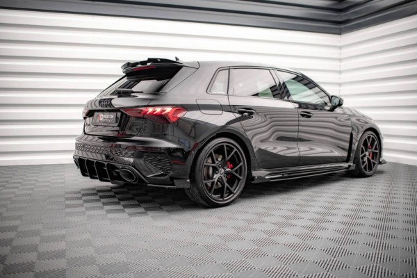 MAXTON DESIGN -Lišty pod bočné prahy +Čierne lesklé splitre ,AUDI RS3 SPORTBACK 8Y – Obrázok 3