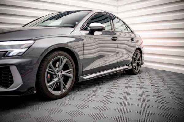 MAXTON DESIGN -Lišty pod bočné prahy + Čierne lesklé splitre , AUDI S3 / A3 S-LINE 8Y – Obrázok 2