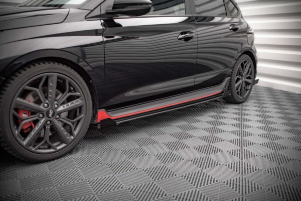 MAXTON DESIGN -Lišty pod bočné prahy + Čierne lesklé splitre , HYUNDAI I20 N MK3 – Obrázok 2