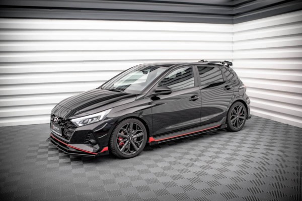 MAXTON DESIGN -Lišty pod bočné prahy + Čierne lesklé splitre , HYUNDAI I20 N MK3 – Obrázok 3