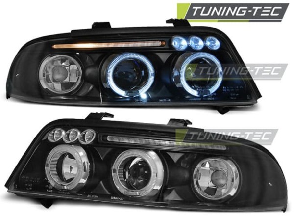 Predné svetlá ANGEL EYES Čierne pre  AUDI A4 01.99-09.00