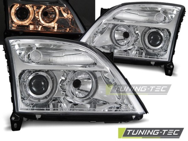 Predné svetlá OPEL VECTRA C 04.02-08.05 ANGEL EYES Chróm