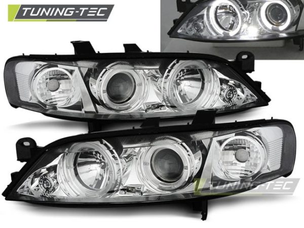 Predné svetlá OPEL VECTRA B 11.95-12.98 ANGEL EYES Chróm