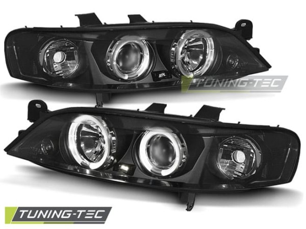 Predné svetlá OPEL VECTRA B 11.95-12.98 ANGEL EYES Čierne