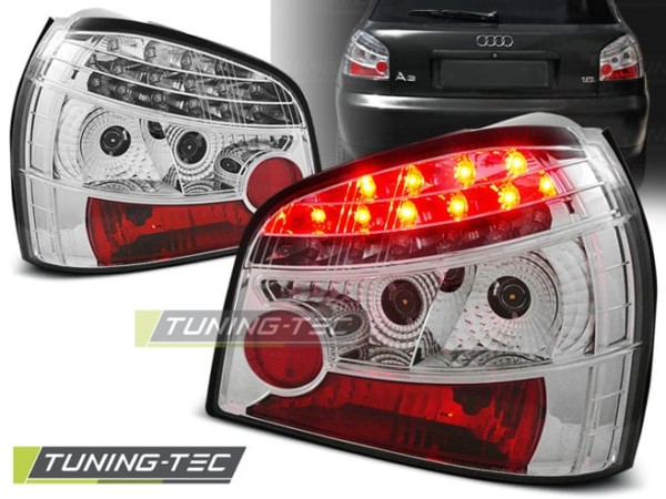 Zadné svetlá LED Chrómové pre AUDI A3 08.96-08.00