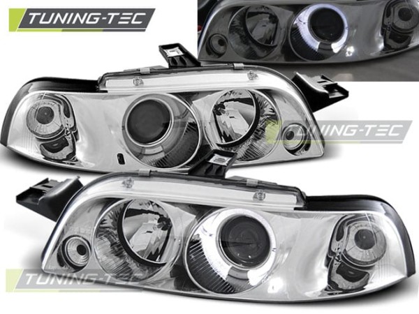 Predné svetlá FIAT PUNTO 1 11.93-09.99 ANGEL EYES Chróm