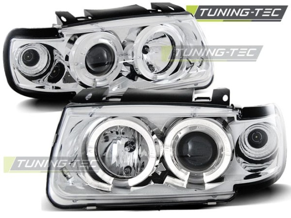 Predné svetlá ANGEL EYES Chróm pre  VW POLO 6N 10.94-09.99 HATCHBACK