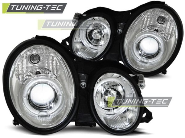 Predné svetlá ANGEL EYES Chróm pre  MERCEDES W208 CLK 03.97-04.02