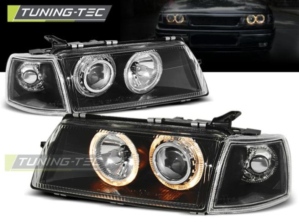 Predné svetlá OPEL VECTRA A 09.88-10.95 ANGEL EYES Čierne