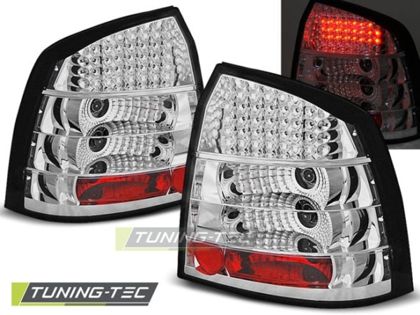 Zadné svetlá OPEL ASTRA G 09.97-02.04 3D/5D chrómové LED