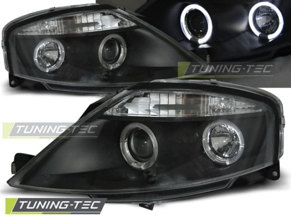Predné svetlá CITROEN C3 03.02-09 ANGEL EYES Čierne