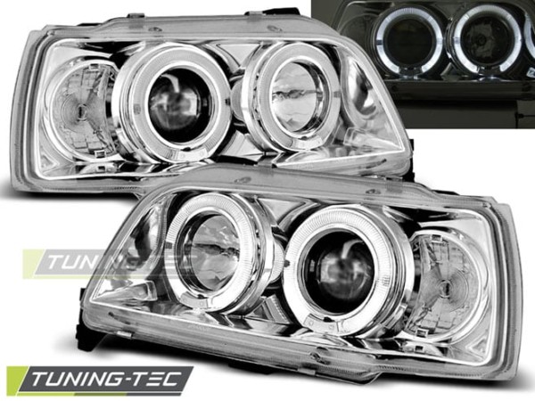 Predné svetlá RENAULT CLIO 06.90-95 ANGEL EYES Chróm