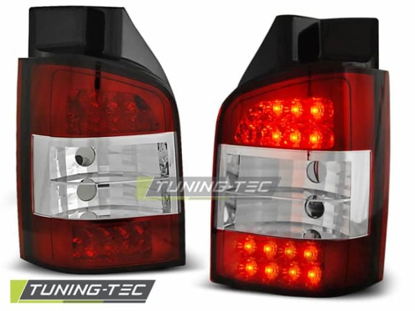 Zadné svetlá LED Červené pre VW T5 04.03-09